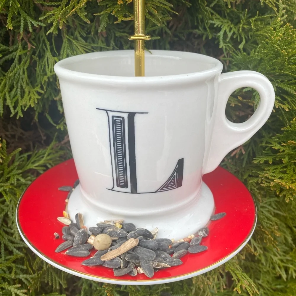 Tea Cup Bird Feeder Garden Ornament Perfect for Mother’s Day